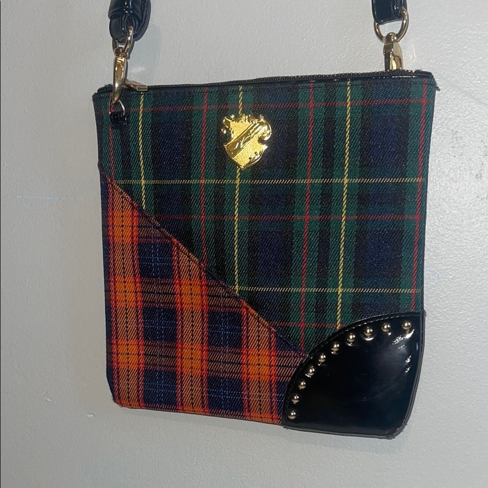 A Tartan Tale Holiday 2010 MAC Tartan Plaid Crossbody Bag with Black Accents